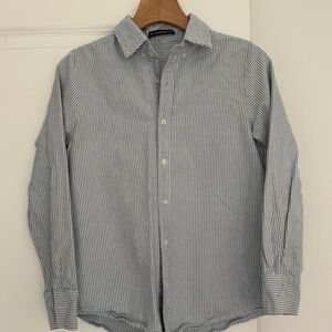 Brandy Melville Blue Striped Button Down Shirt